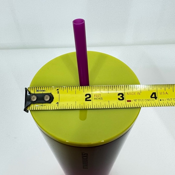 Starbucks Stainless Steel Purple Pink Green Ombre Tumbler With Straw 24oz - Picture 10 of 10